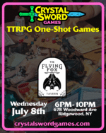 Games at Flying Fox Tavern July 8th
